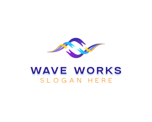 Creative Startup Wave logo design