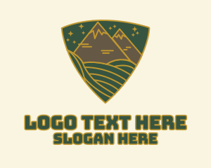 Night - Triangle Meadow Badge logo design