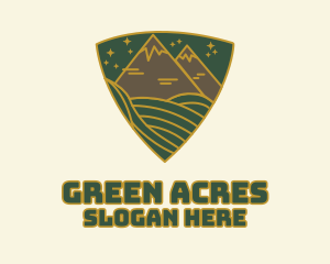 Grassland - Triangle Meadow Badge logo design