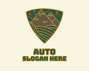 Campground - Triangle Meadow Badge logo design