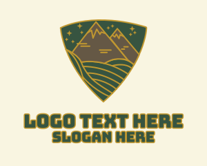 Grassland - Triangle Meadow Badge logo design