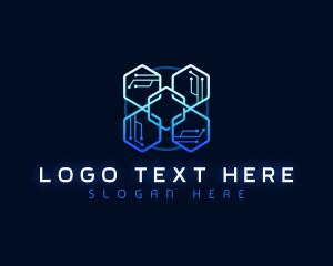 Developer - Tech Link Cube logo design