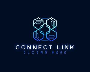 Tech Link Cube logo design