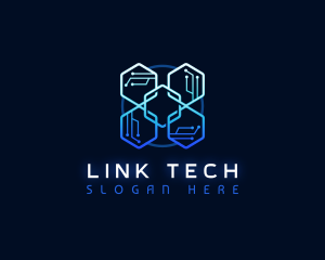 Tech Link Cube logo design