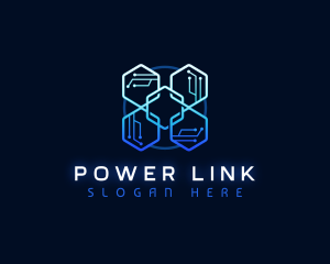 Tech Link Cube logo design