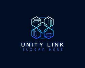 Tech Link Cube logo design