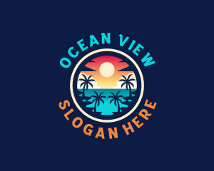 Summer Beach Vacation logo design