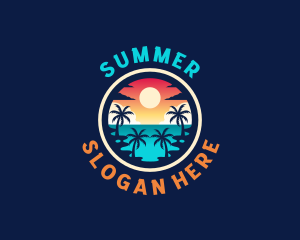 Summer Beach Vacation logo design