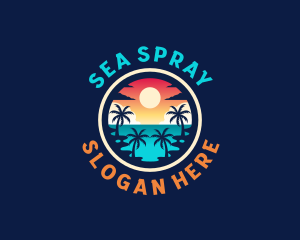 Summer Beach Vacation logo design