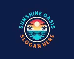 Summer Beach Vacation logo design