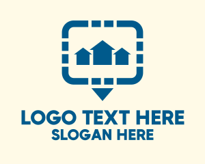 Tag - Blue Neighborhood Houses logo design