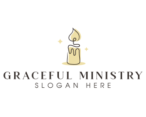 Ministry - Candle Ministry Fire logo design