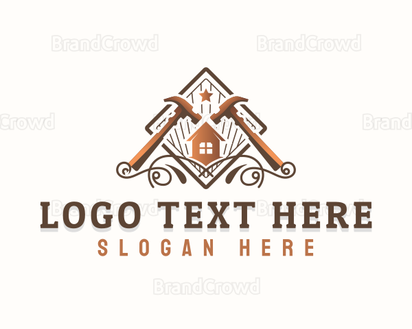 Hammer Builder Woodwork Logo