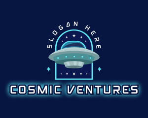 UFO Alien Spaceship logo design