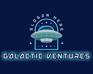 UFO Alien Spaceship logo design