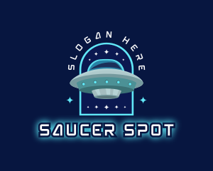 UFO Alien Spaceship logo design