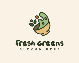 Salad - Green Leaf Salad Bowl logo design