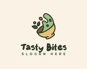 Menu - Green Leaf Salad Bowl logo design