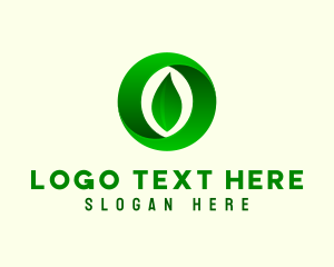 Clean - Green Leaf Letter O logo design