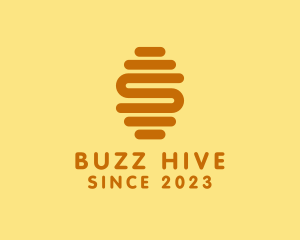 Hive - Gold Letter S Hive logo design