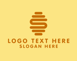 Gold Letter S Hive  Logo