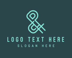 Ligature - Modern Business Ampersand logo design