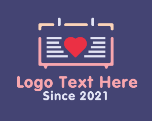 Love - Heart Food Lunchbox logo design