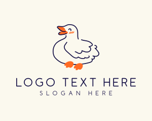 Goose - Happy Duck Foal logo design