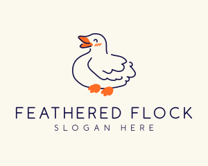 Geese - Happy Duck Foal logo design