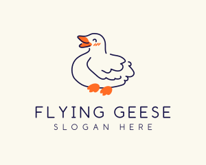 Geese - Happy Duck Foal logo design