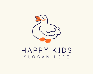 Happy Duck Foal logo design