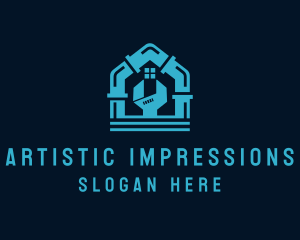 Plumbing Pipe Wrench logo design