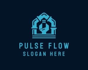 Plumbing Pipe Wrench logo design