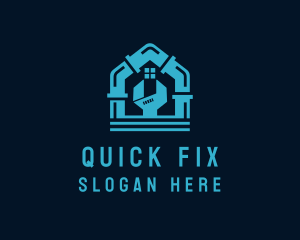 Plumbing Pipe Wrench logo design