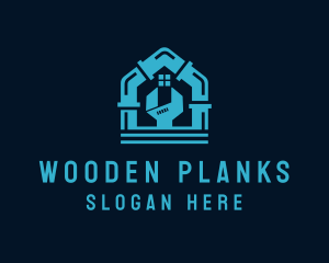 Plumbing Pipe Wrench logo design