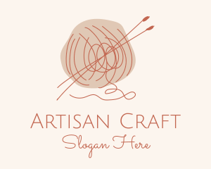 Knitting Wool Needle logo design