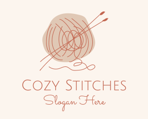 Knitter - Knitting Wool Needle logo design