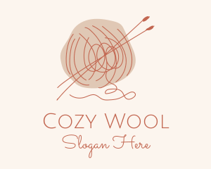 Knitting Wool Needle logo design