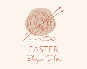 Handicraft - Knitting Wool Needle logo design