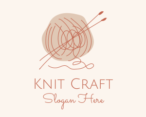 Knitting Wool Needle logo design