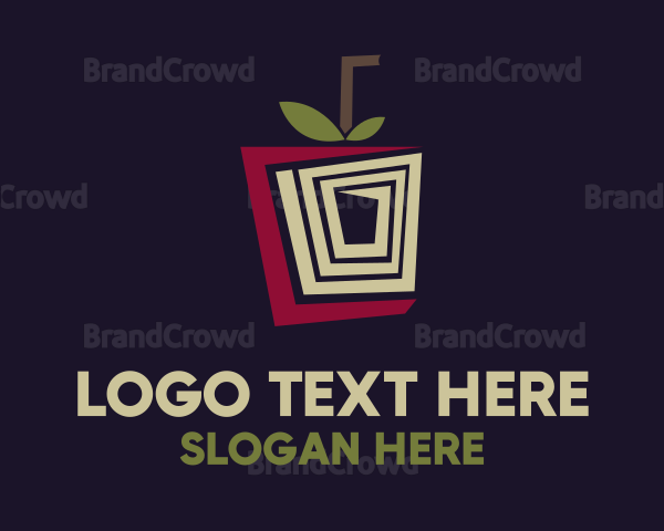 Geometric Apple Juice Logo