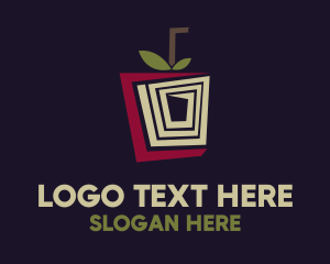 Juice - Geometric Apple Juice logo design