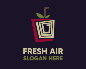 Geometric Apple Juice logo design