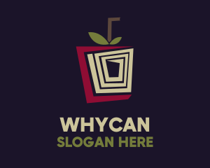 Fruit Shake - Geometric Apple Juice logo design