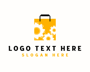 Cog Gear Shopping Bag logo design