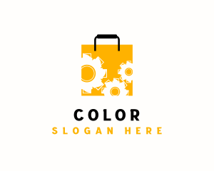 Shopper - Cog Gear Shopping Bag logo design
