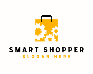 Shopper - Cog Gear Shopping Bag logo design