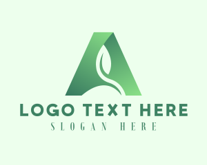 Letter A - Herbal Letter A logo design