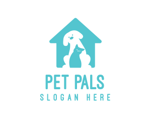 Dog Cat Pet House logo design