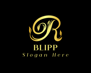 Vip - Royal Floral Letter R logo design
